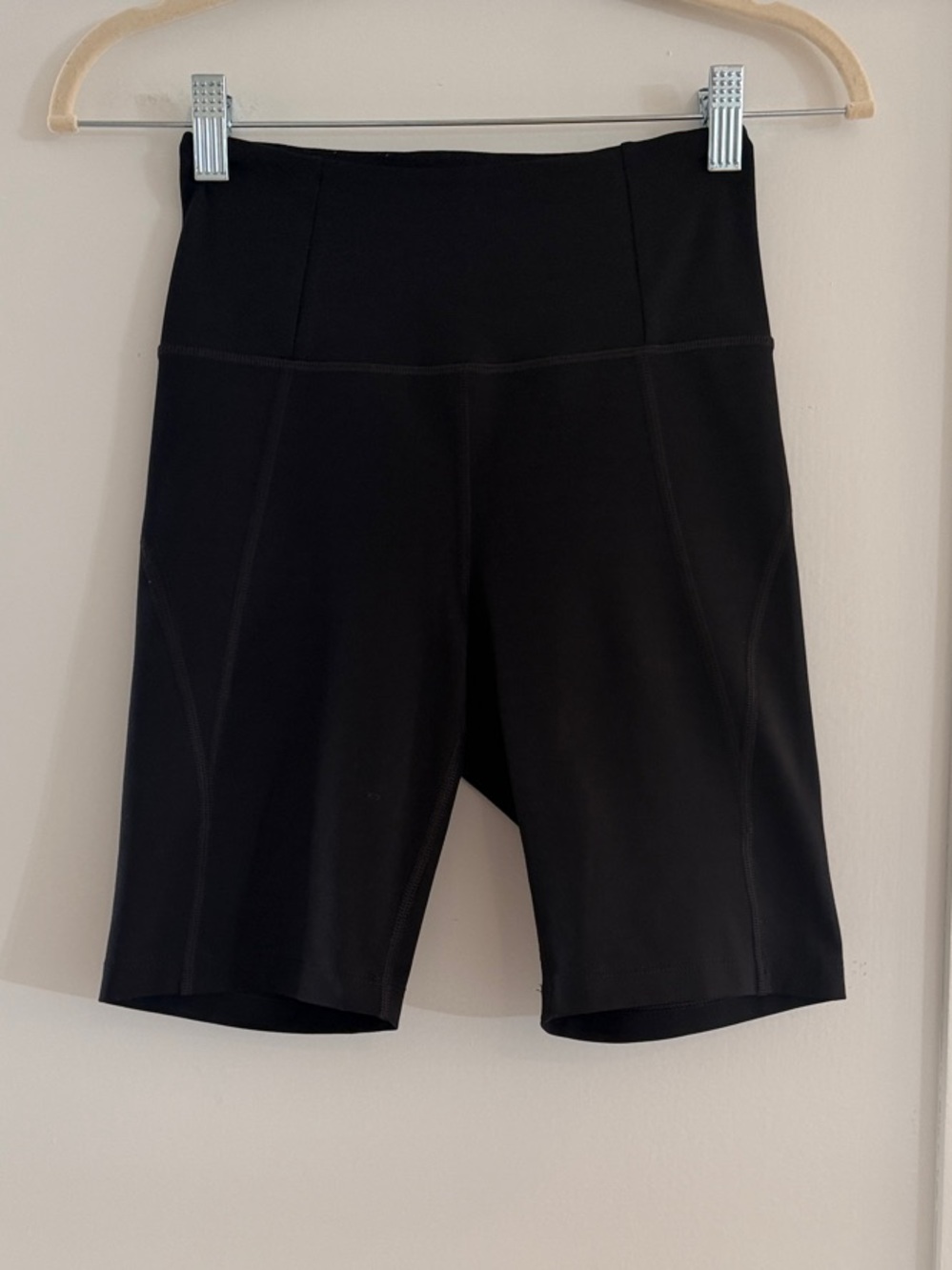 Girlfriend Collective High Rise Bike Shorts in Black | Size XSmall